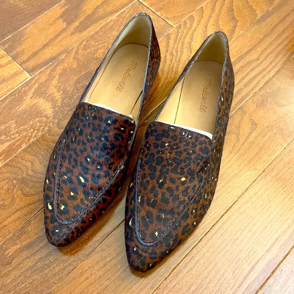 Madewell The Francis Skimmer Loafer in Painted Leopard Calf Hair Size 10 - Picture 2 of 7